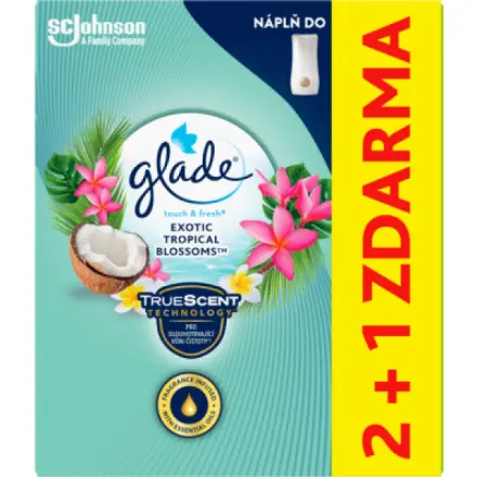 GLADE Touch & Fresh refill Exotic Tropical Blossoms 3× 10 ml