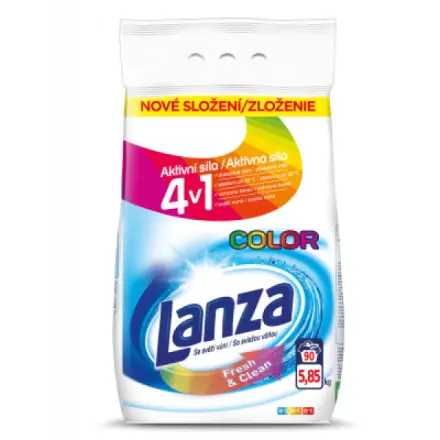 Prací prášek Lanza Fresh & Clean Color - 90 dávek, 5,85 kg