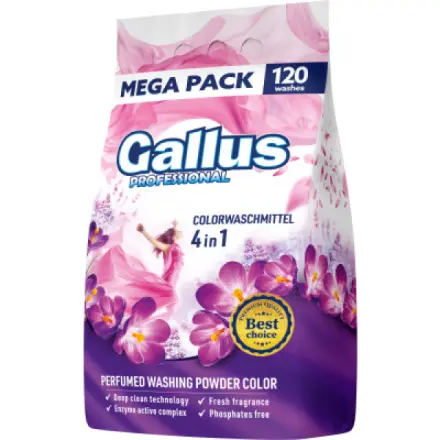 EUDUco Group Gallus prací prášek, 120 dávek, color, 6,6 kg