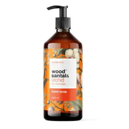 Wood Santal & Orchid tekuté mýdlo na ruce 1 l, dávkovač