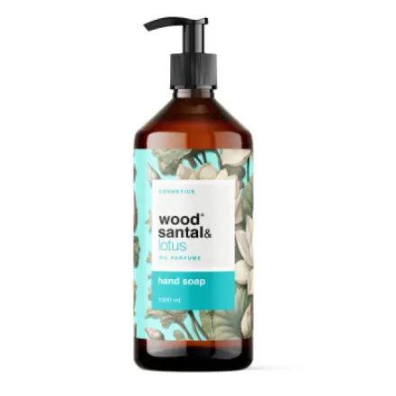 Wood Santal & Lotus tekuté mýdlo na ruce 1 l, dávkovač