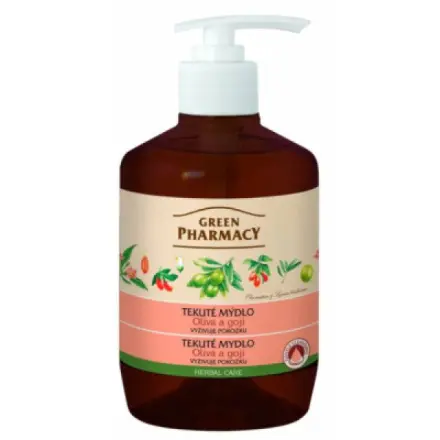 Green Pharmacy Oliva a Goji tekuté mýdlo s dávkovačem 460 ml
