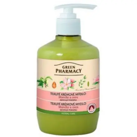Krémové tekuté mýdlo na ruce s mandlemi a ovsem Green Pharmacy - 460 ml