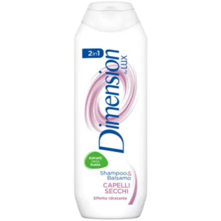 Unilever Dimension by LUX 2v1 šampón a balzám na suché vlasy, 250 ml