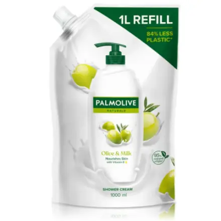 Palmolive Naturals Milk & Olive antistresový sprchový gel náhradní náplň 1000 ml