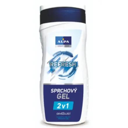 Alpa Sport Star Refresh 2v1 osvěžující sprchový a vlasový gel s vůní mentholu 300 ml