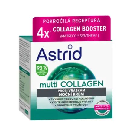 Astrid Noční krém proti vráskám a pro obnovení pružnosti Multi Collagen (Cream) 50 ml