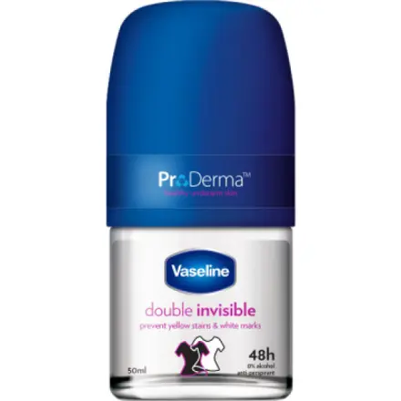 Vaseline Double Invisible 48h anti-perspirant roll-on, 50 mL