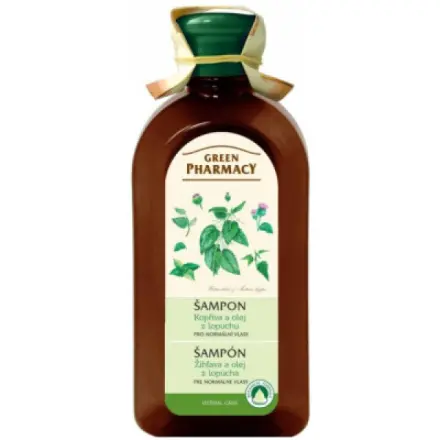 Šampon pro normální vlasy s kopřivou a lopuchovým olejem Green Pharmacy - 350 ml