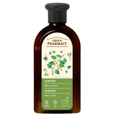 Green Pharmacy šampon proti lupům s břízou a ricinovým olejem 350 ml