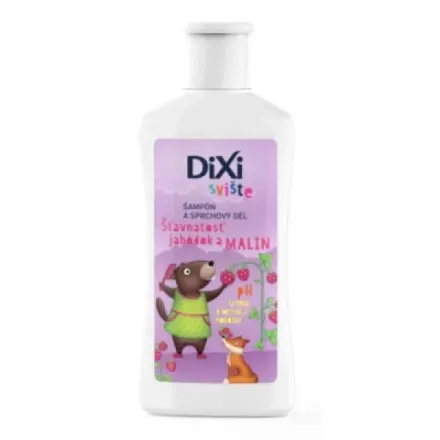 Herba drug Dixi Sviště šampon a sprchový gel jahoda a malina pro děti 100 ml