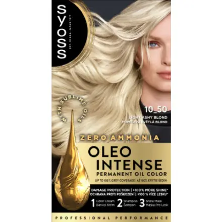 Henkel Syoss Oleo Intense barva na vlasy Popelavá blond 10-50