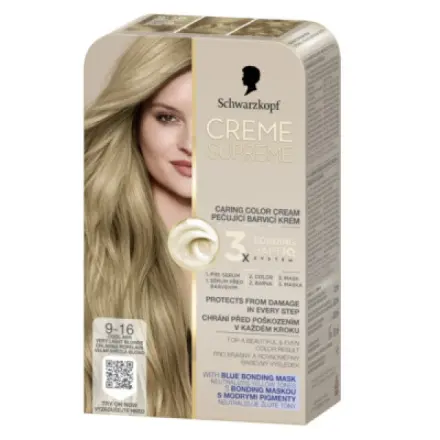 Schwarzkopf Barva na vlasy Creme Supreme 9-16 Chladná popelavá velmi světlá blond