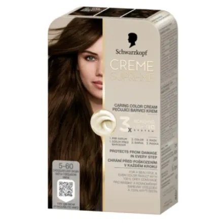 Henkel Schwarzkopf Creme Supreme barva na vlasy 5-60 světlá čokoládová hnědá 60 ml