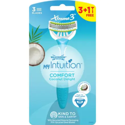 Wilkinson Sword Xtreme3 dámská holítka Comfort Coconut Delight, 3 břity, 4 ks
