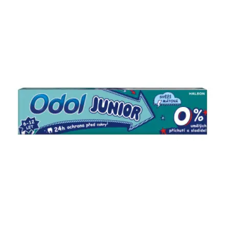 Odol Junior dětská zubní pasta, mátová, 95 % přírodní,  6-12 let, 50 ml