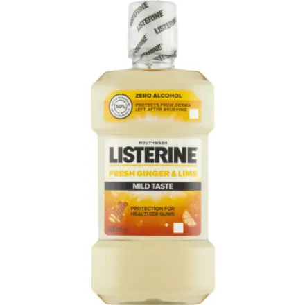 Listerine ústní voda Fresh Ginger & Lime Mild Taste, 500 ml