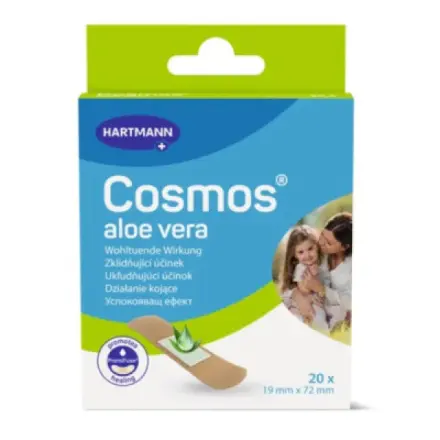 Cosmos náplasti s aloe vera 1,9 x 7,2 cm, 20 ks