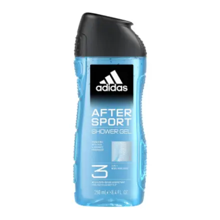 Coty Adidas After Sport 3v1 sprchový gel na tělo, vlasy a pleť pro muže 250 ml