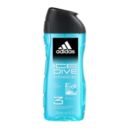 Coty Adidas Ice Dive 3v1 sprchový gel na tělo, vlasy a pleť pro muže 250 ml
