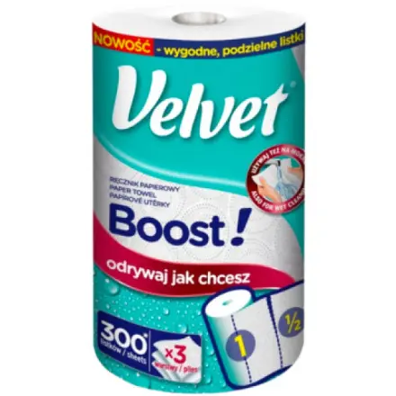 Papírová UTĚRKA VELVET BOOST 3 VR 150 útr. 1 KS