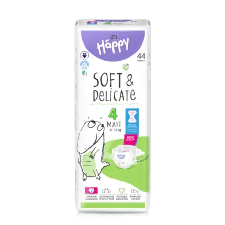 TZMO Bella Happy Maxi 4 dětské pleny jednorázové 8-14 kg, 44 ks