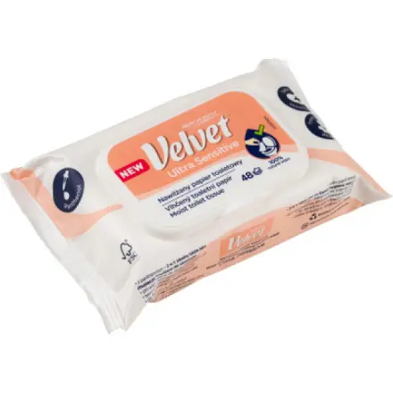 Moracell VELVET vlhčené ubrousky/toalet.papír ultra sensitive 48 ks
