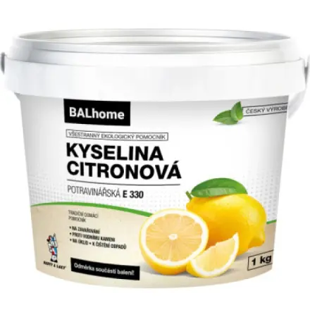 Barvy A Laky Hostivař BALhome kyselina citronová potravinářská E 330, 1 kg
