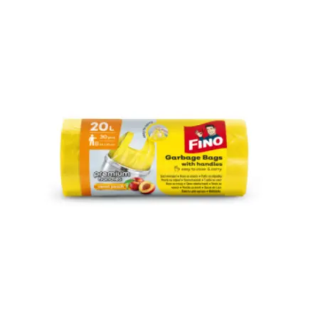 Fino Premium Aromatic - pytle na odpadky - s uchy, 20 l, 440 x 490 mm, 30 ks