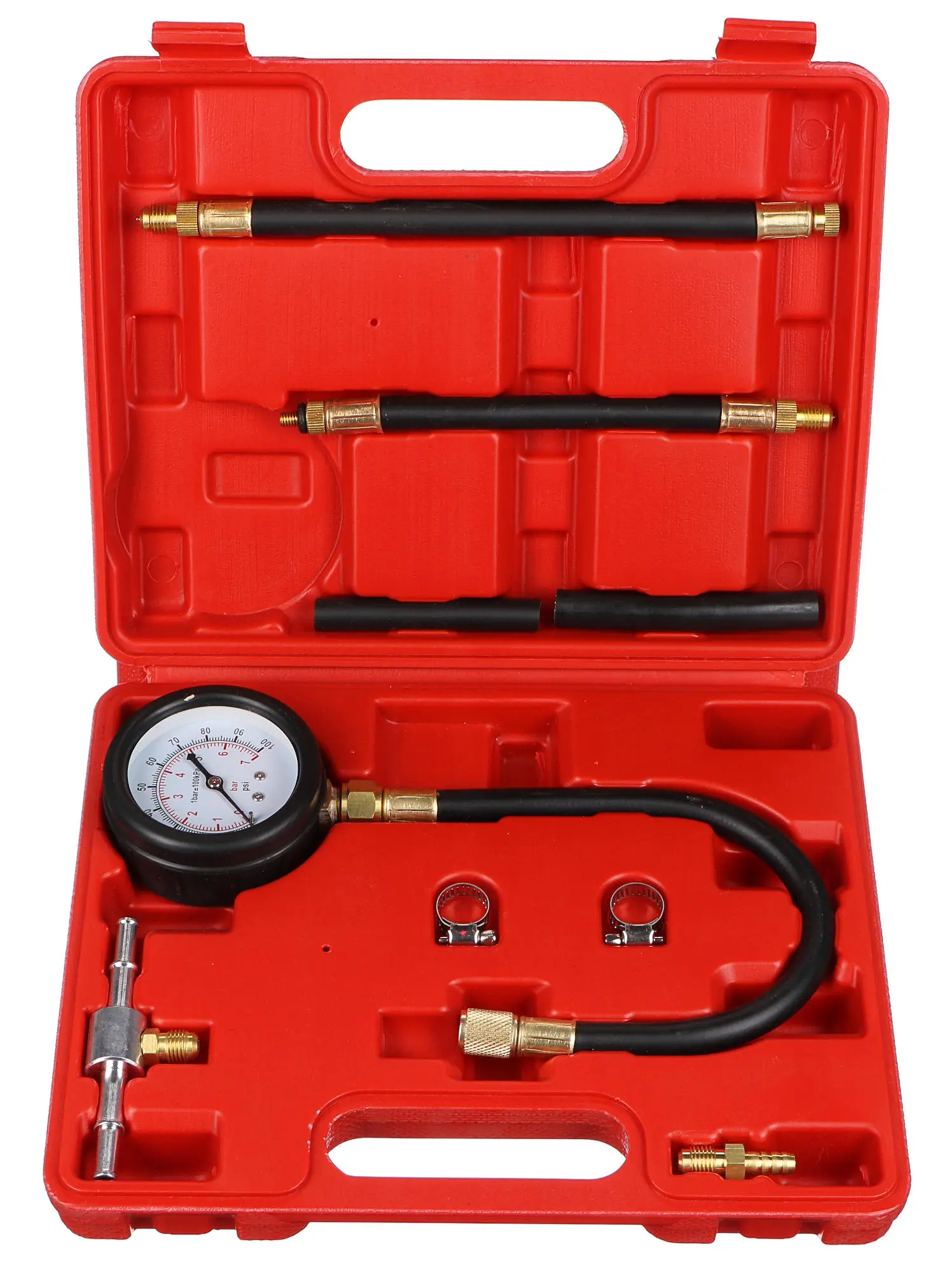 Sixtol Sada pro testování tlaku benzínových motorů MECHANIC ENGINE TESTER 10, 0-7bar, 10ks