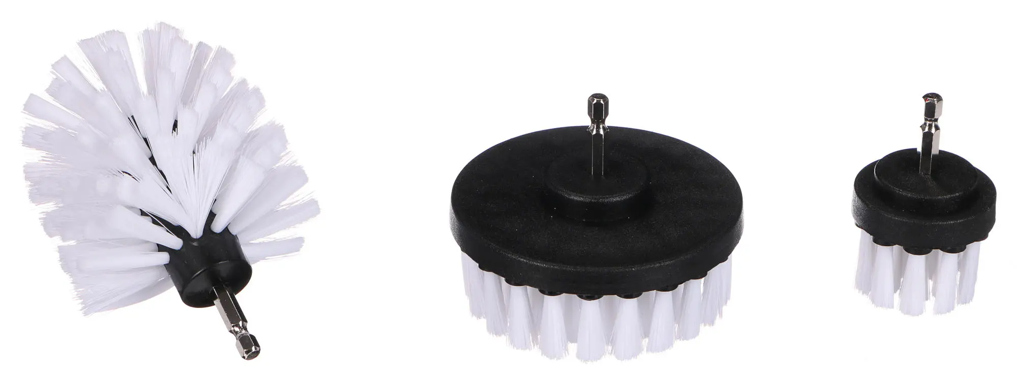 Sixtol Sada kartáčů na vrtačku pro čištění auta CAR DETAILING DRILL BRUSH 3 SOFT, 3ks