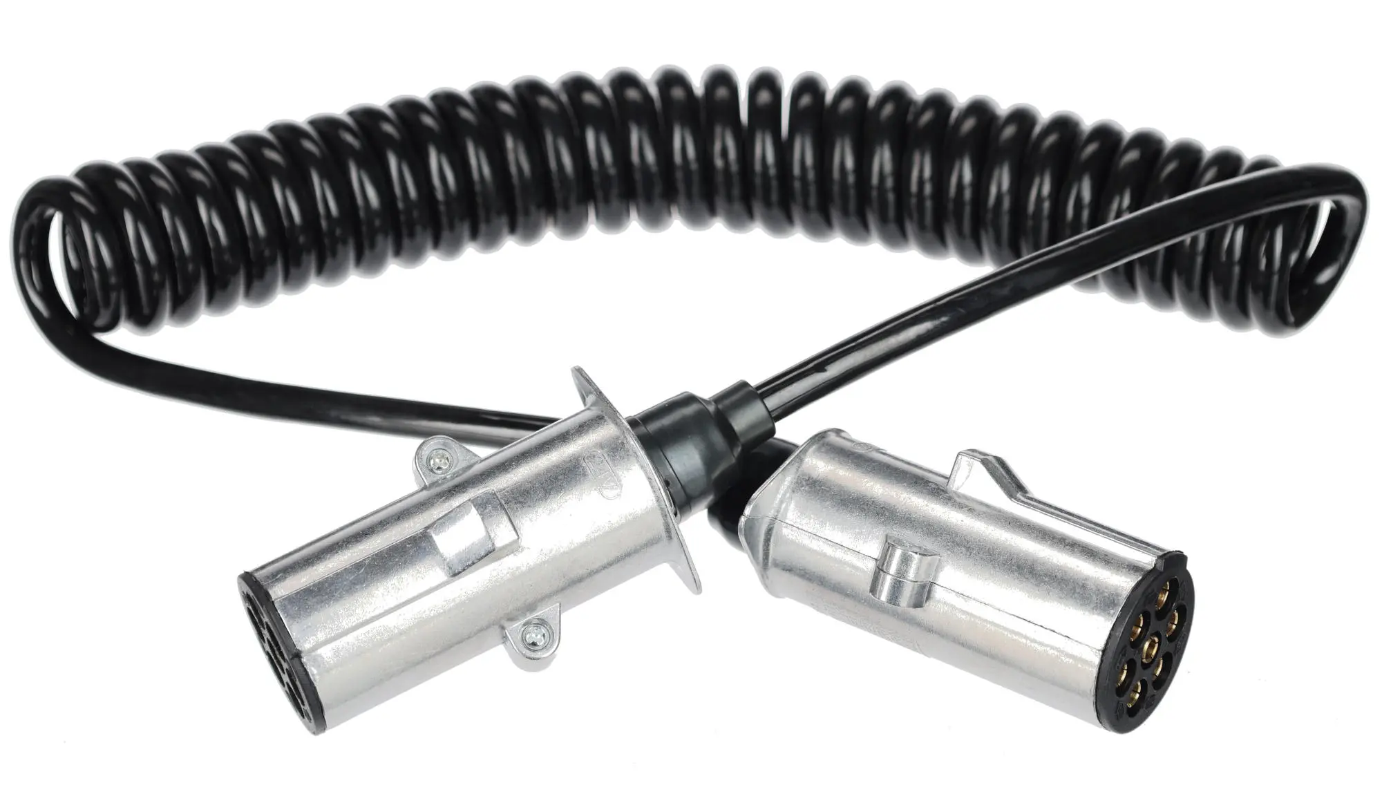 Sixtol Propojovací spirálový kabel 7pin typ N TRAILER CABLE 13, kovová zástrčka, 24V, 3,5m