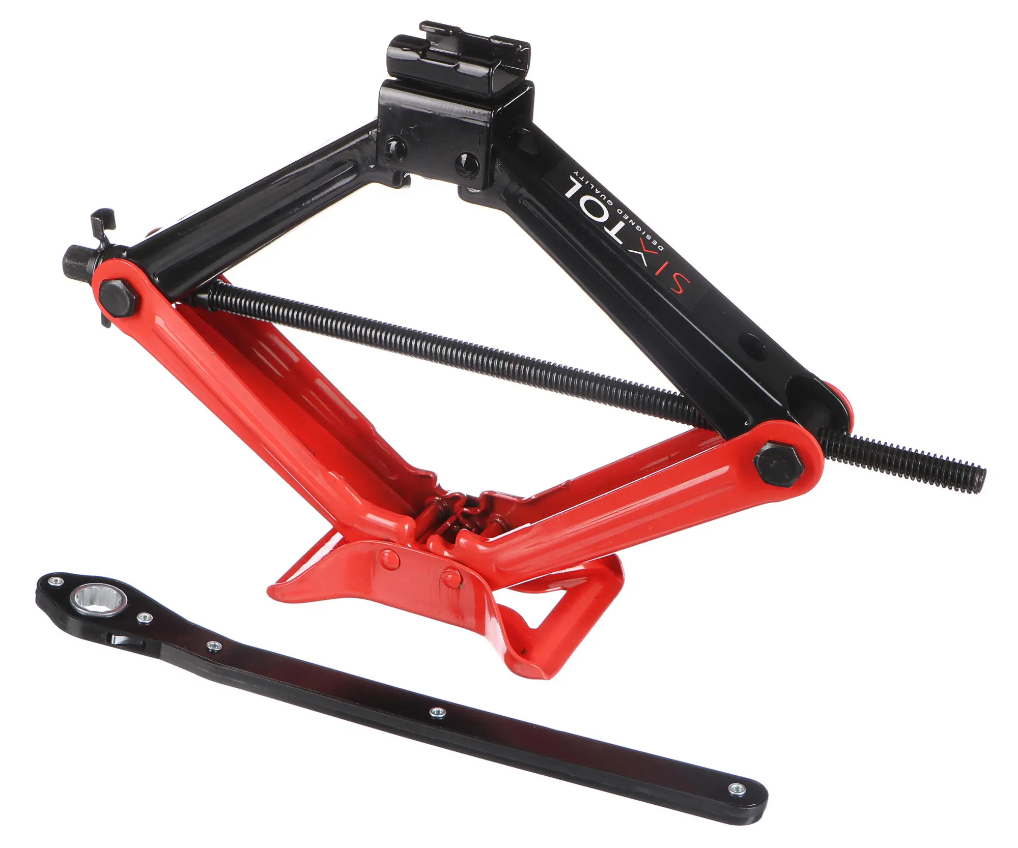 Sixtol Nůžkový zvedák s ráčnou SX SCISSOR JACK FORK 2T