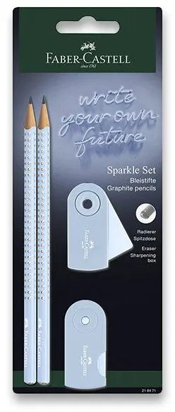 Set grafitových tužek Faber-Castell Sparkle - Sky Blue