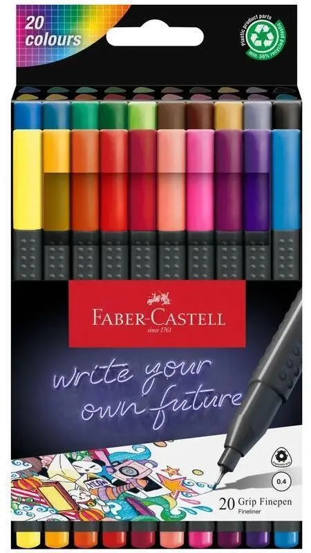 Fineliner Faber-Castell Grip - 20 barev