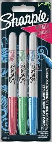 Permanentní popisovače Sharpie Metallic 3 základní barvy