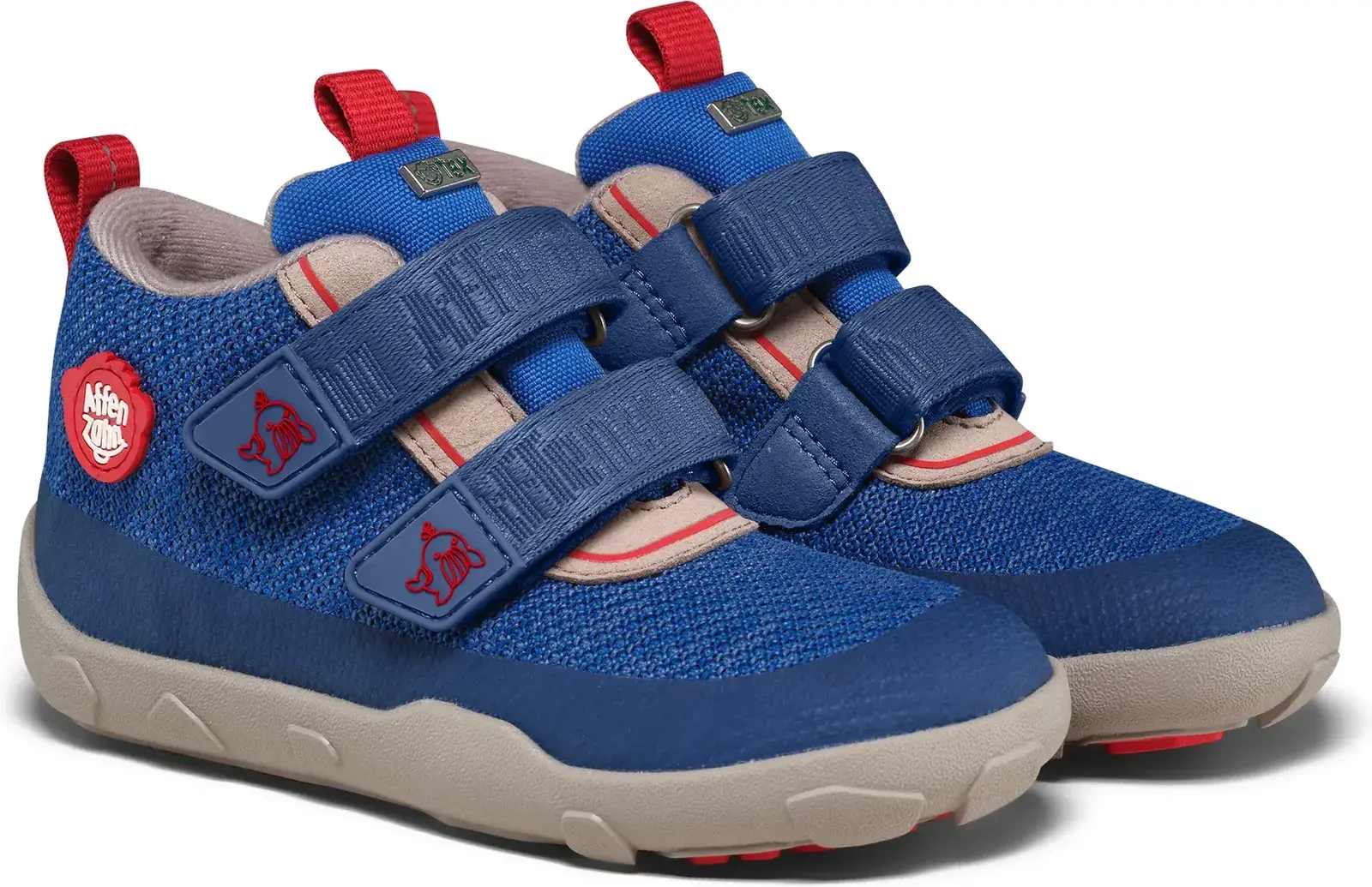 Dětské barefoot kotníkové boty Affenzahn Low Boot Knit Happy - Whale 26