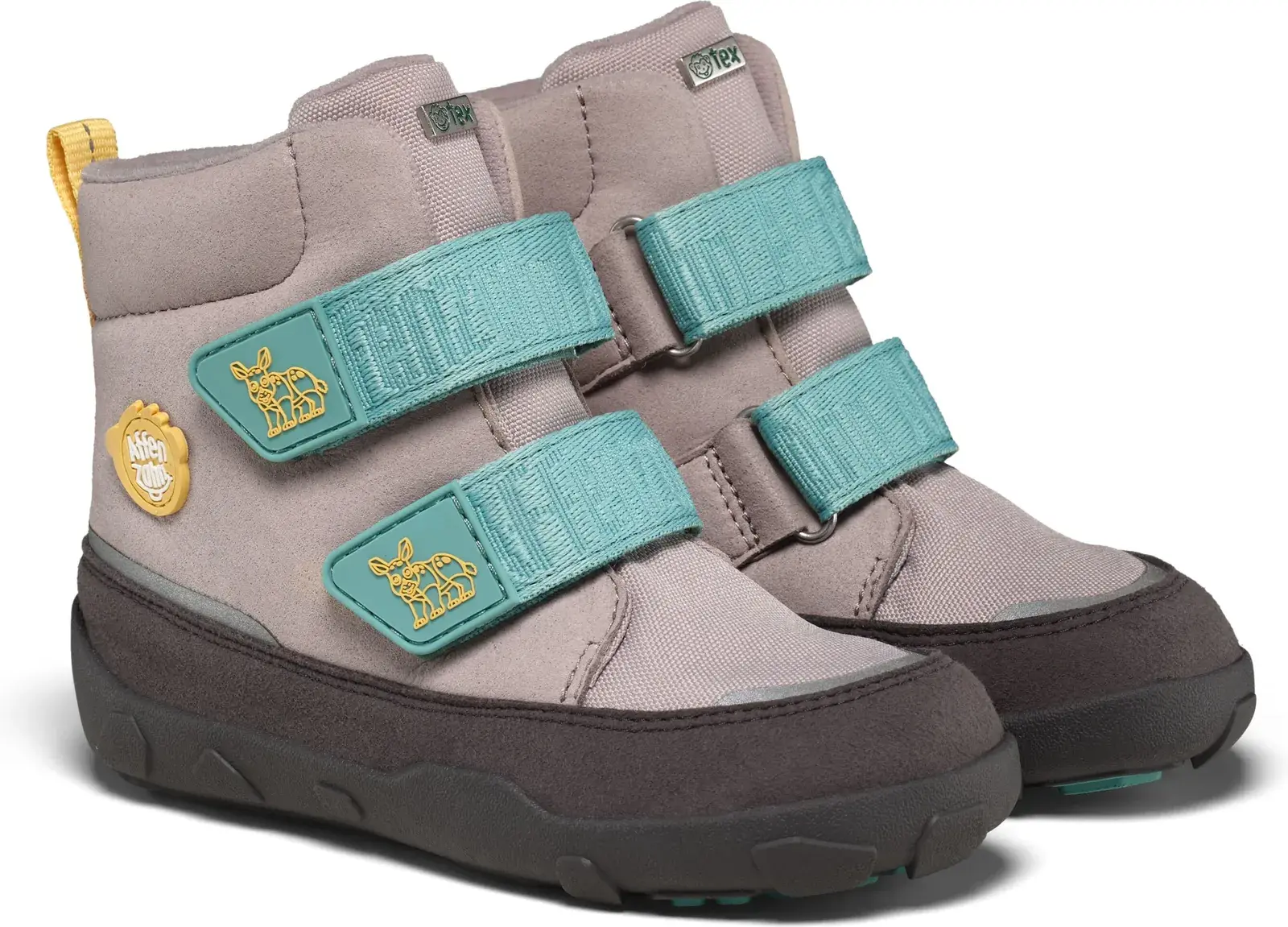 Dětské barefoot zimní boty Affenzahn Mid Boot Vegan Comfy - Rhino 29