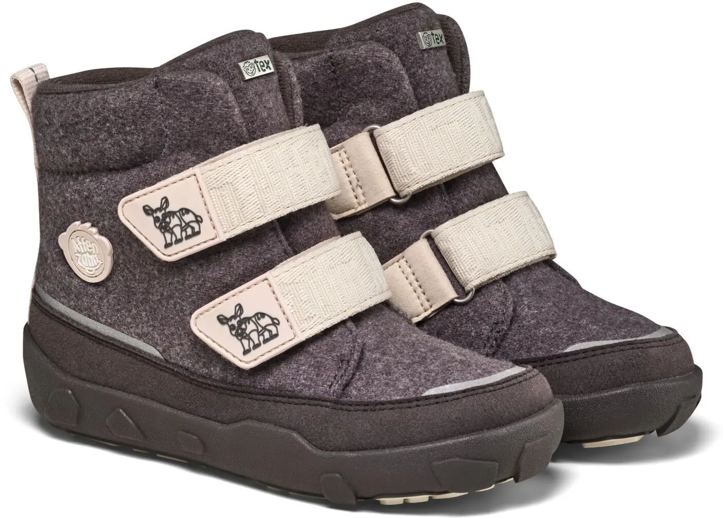Dětské barefoot zimní boty Affenzahn Winter Boot Wool Comfy - Rhino 30