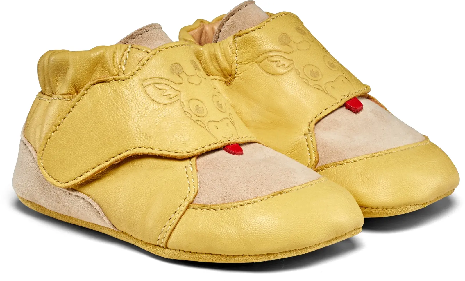 Affenzahn Leather Crawly Giraffe Yellow capáčky