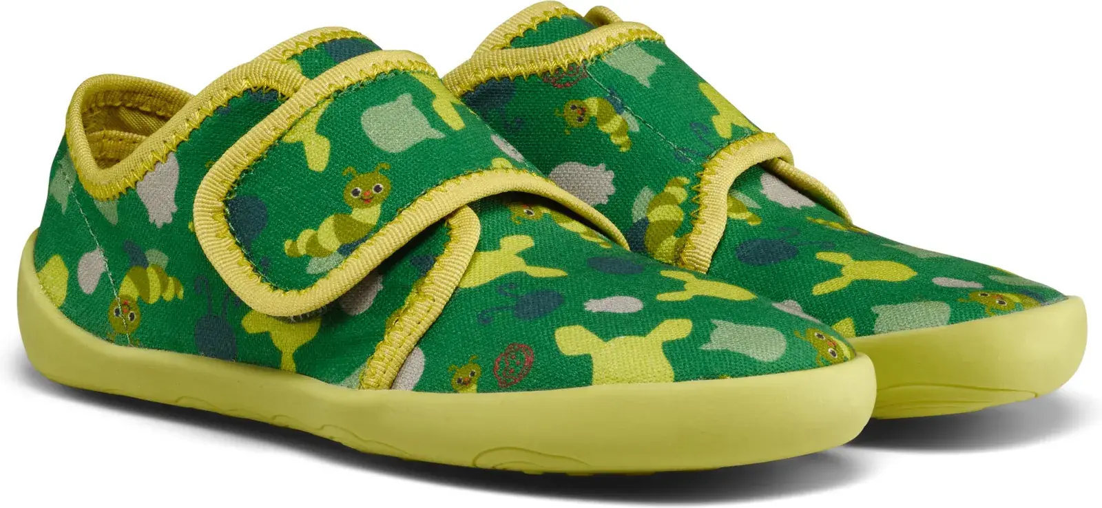 Dětské nazouvací barefoot boty Affenzahn Slipper Cotton Movy - Caterpillar 24
