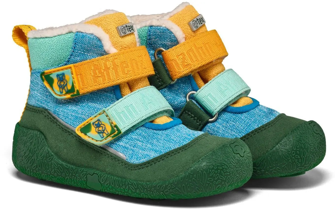 Dětské barefoot boty Affenzahn Prewalker Midboot Vegan Snuggy Creative Bear 22
