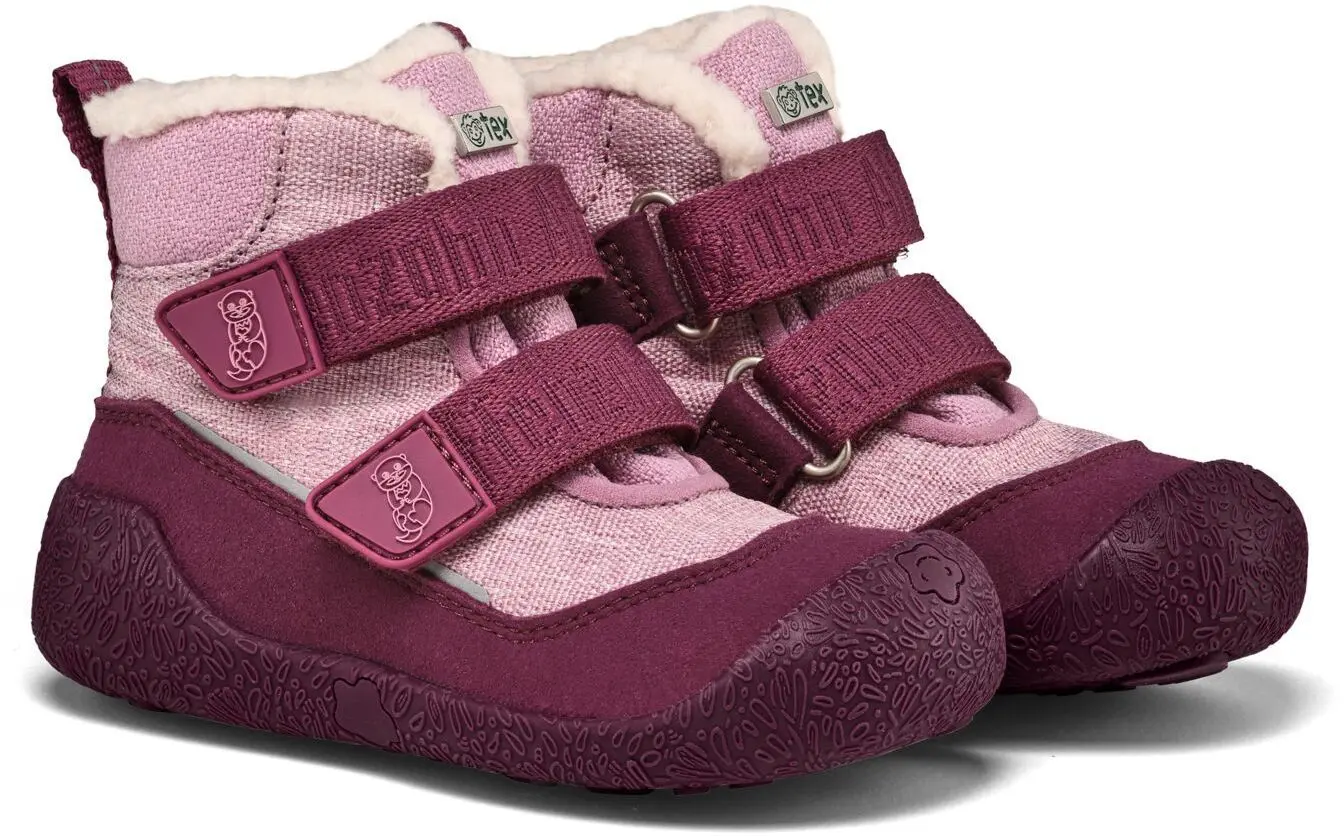 Dětské barefoot zimní botičky Affenzahn Prewalker Mid Boot Vegan Snuggy - Otter
