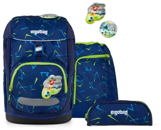 Set školního batohu a příslušenství Ergobag Flex - Front RunBear uni