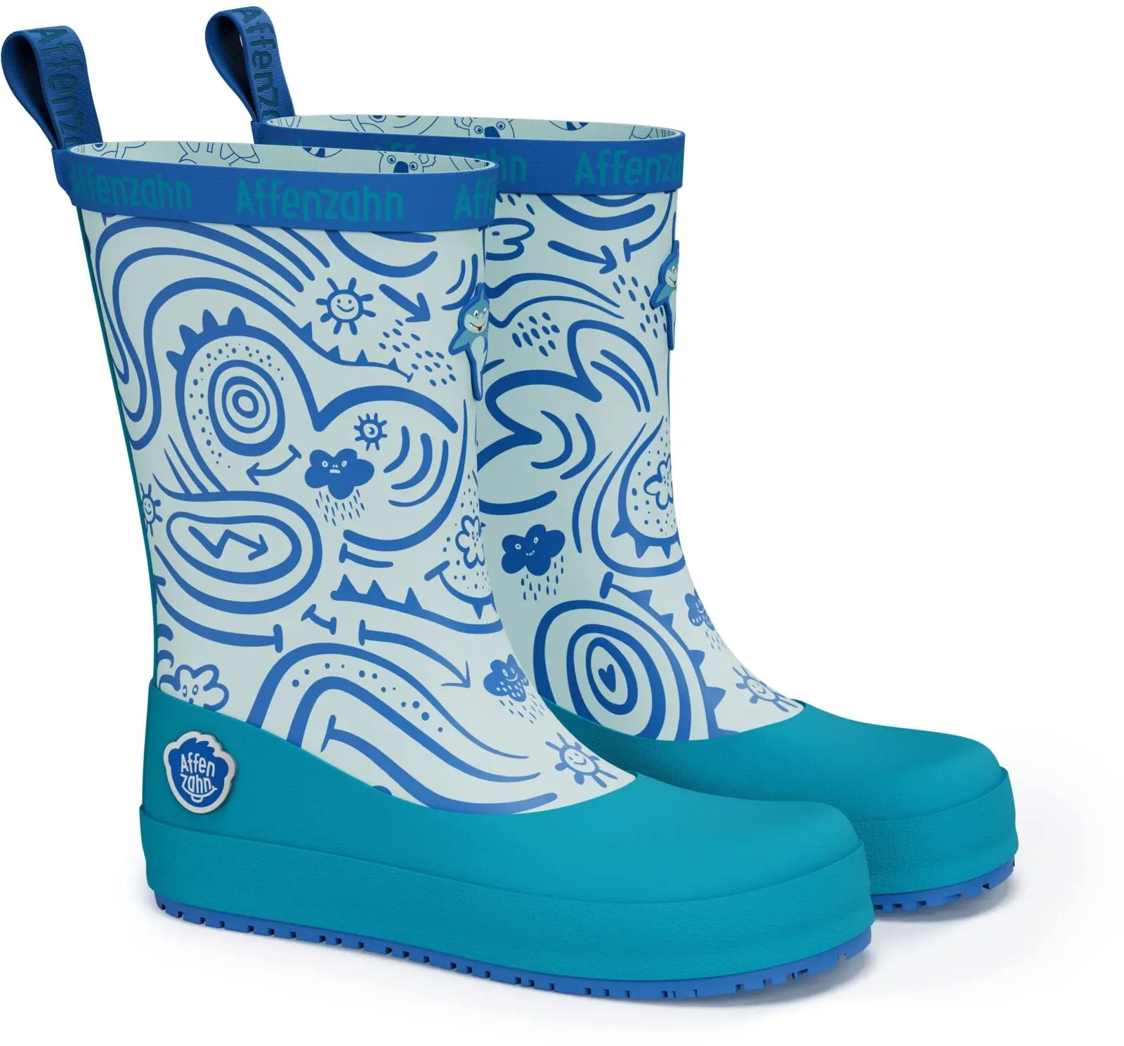 Dětské barefoot holínky Affenzahn Rainboot Vegan Plashy - Shark 35
