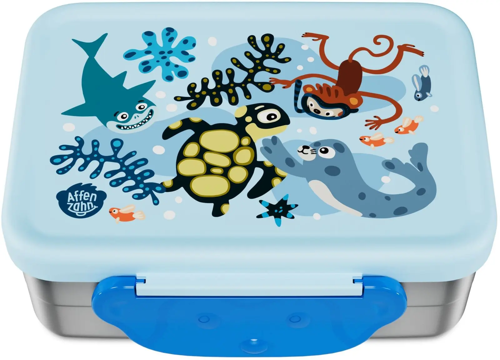 Svačinový box Affenzahn Stainless Steel Lunchbox - Unbelievable underwater world uni