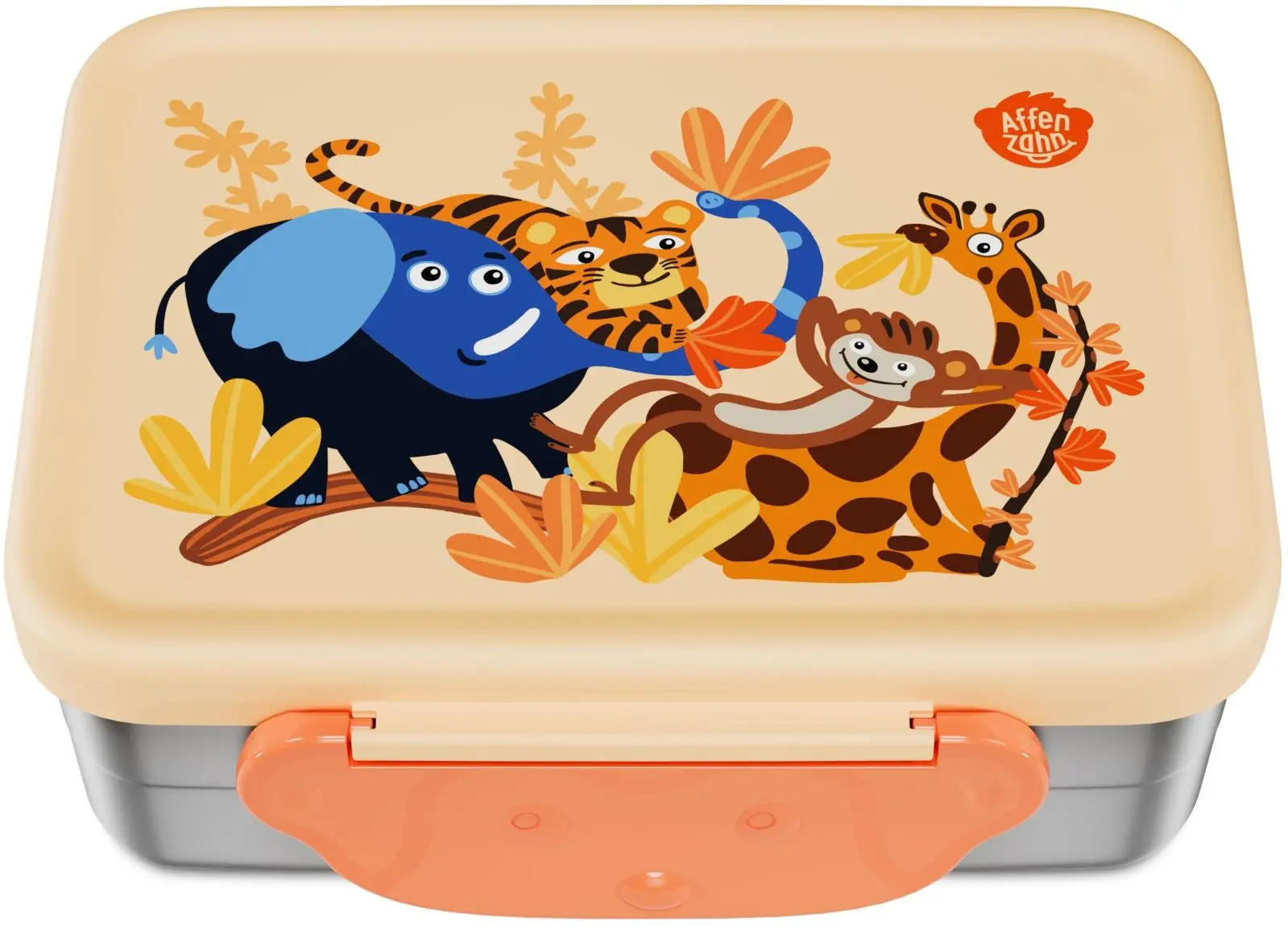 Svačinový box Affenzahn Stainless Steel Lunchbox - Sunny savannah uni