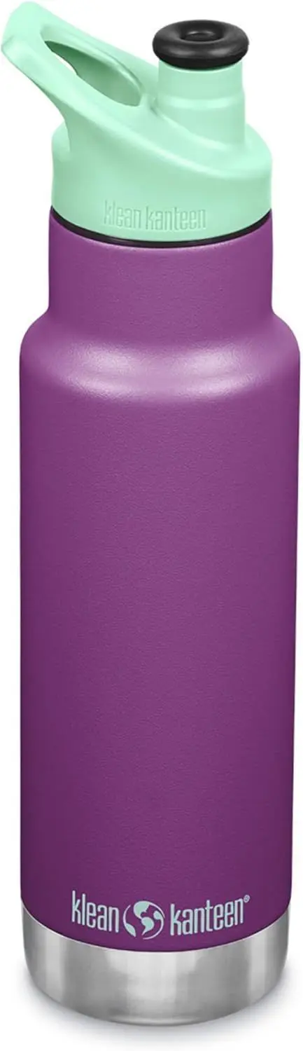 Dětská nerezová termolahev Klean Kanteen Insulated Kid Classic Narrow 12oz (w/Kid Sport Cap) - Sparkling Grape 355 ml uni