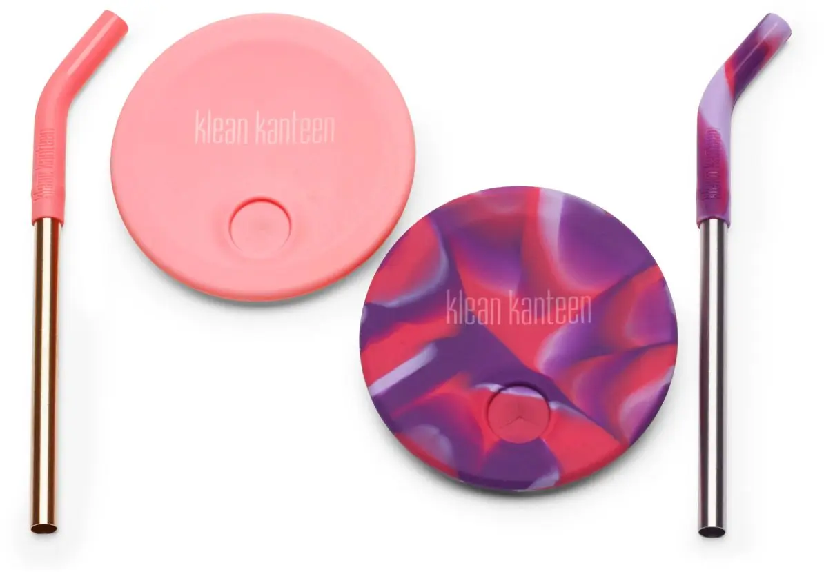 Set víček a brček na dětské nerezové pohárky Kid Cup Straw Lid - 2 Pack - Pink Tie Dye Klean Kanteen Kid Cup Straw Lid - 2 Pa uni
