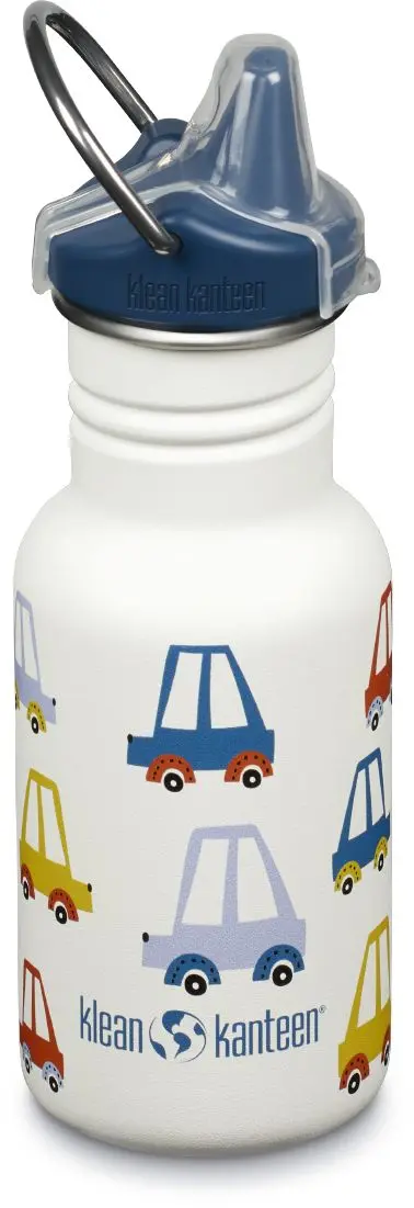 Dětská nerezová lahev Klean Kanteen Kid Classic Narrow 12oz (w/Kid Sippy Cap) - cars 355 ml uni